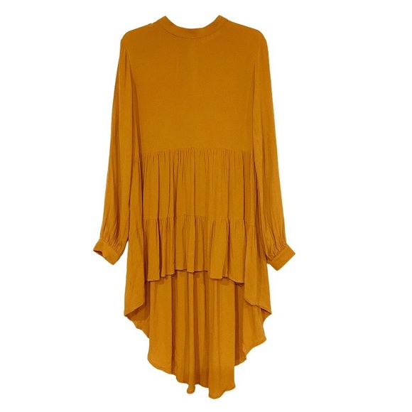 Mustard Seed High Low Boho Dress in a Rust Brown Medium - Picture 4 of 10